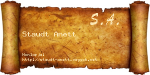 Staudt Anett névjegykártya